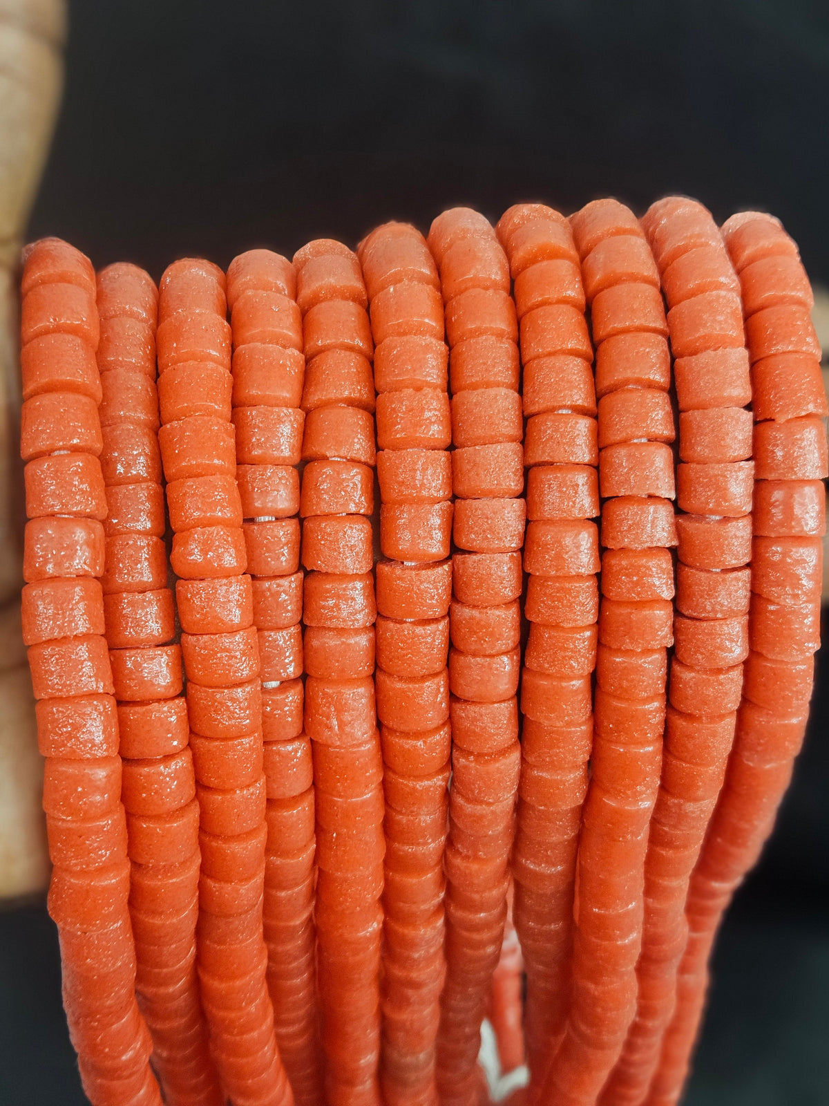 Burnt Terracotta Krobo Glass Beads – Bead Breakout