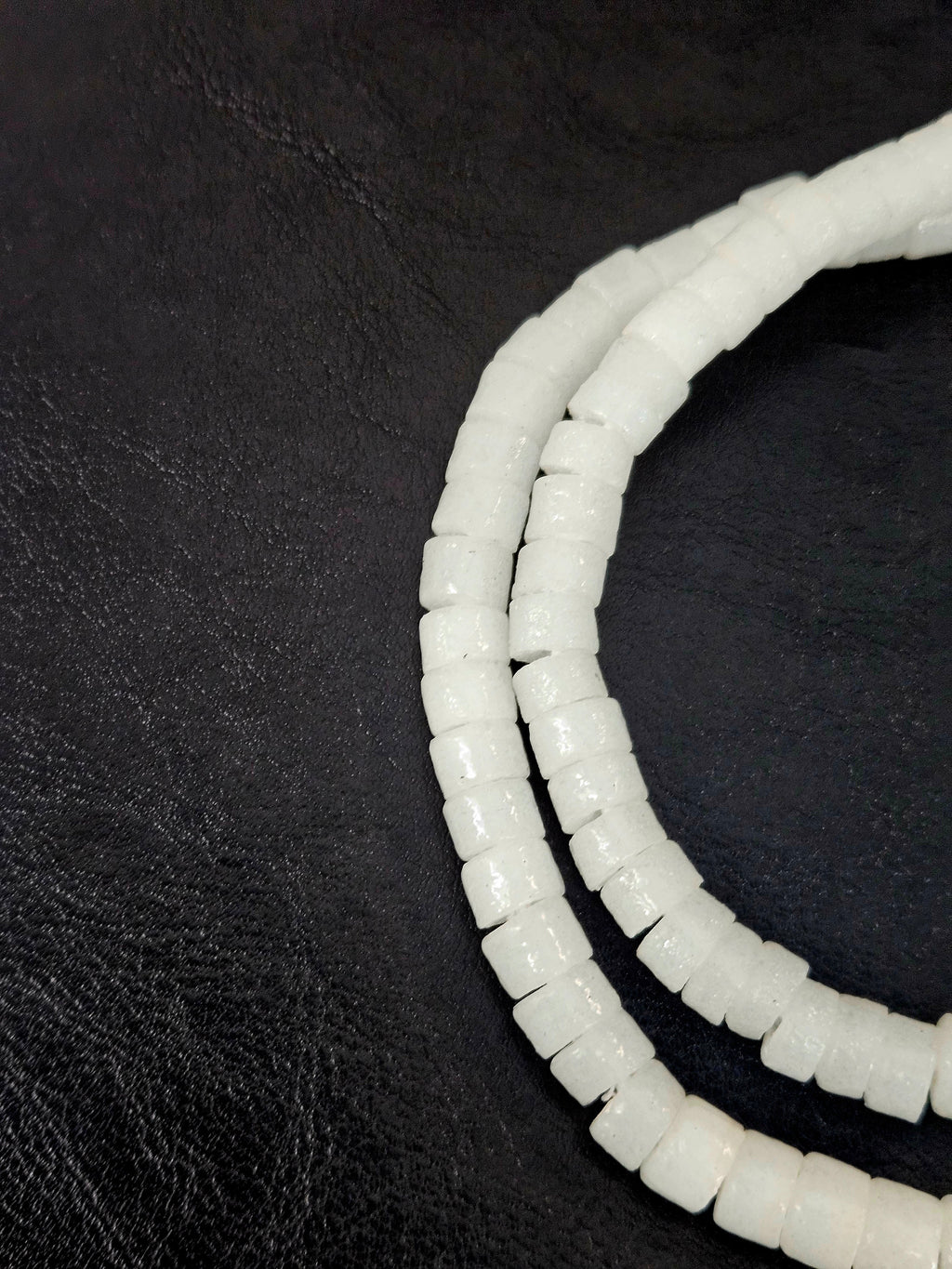 Frosty White Krobo Glass Beads – Bead Breakout