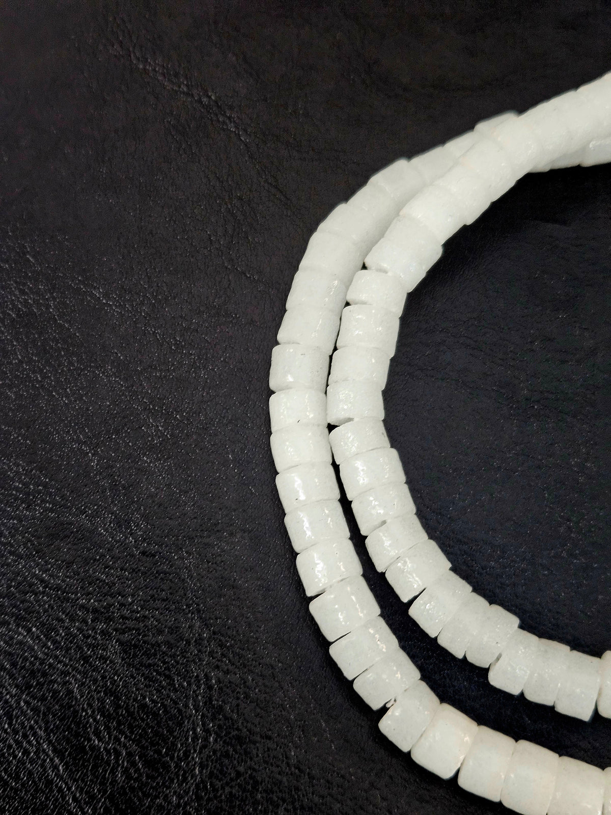 Frosty White Krobo Glass Beads – Bead Breakout