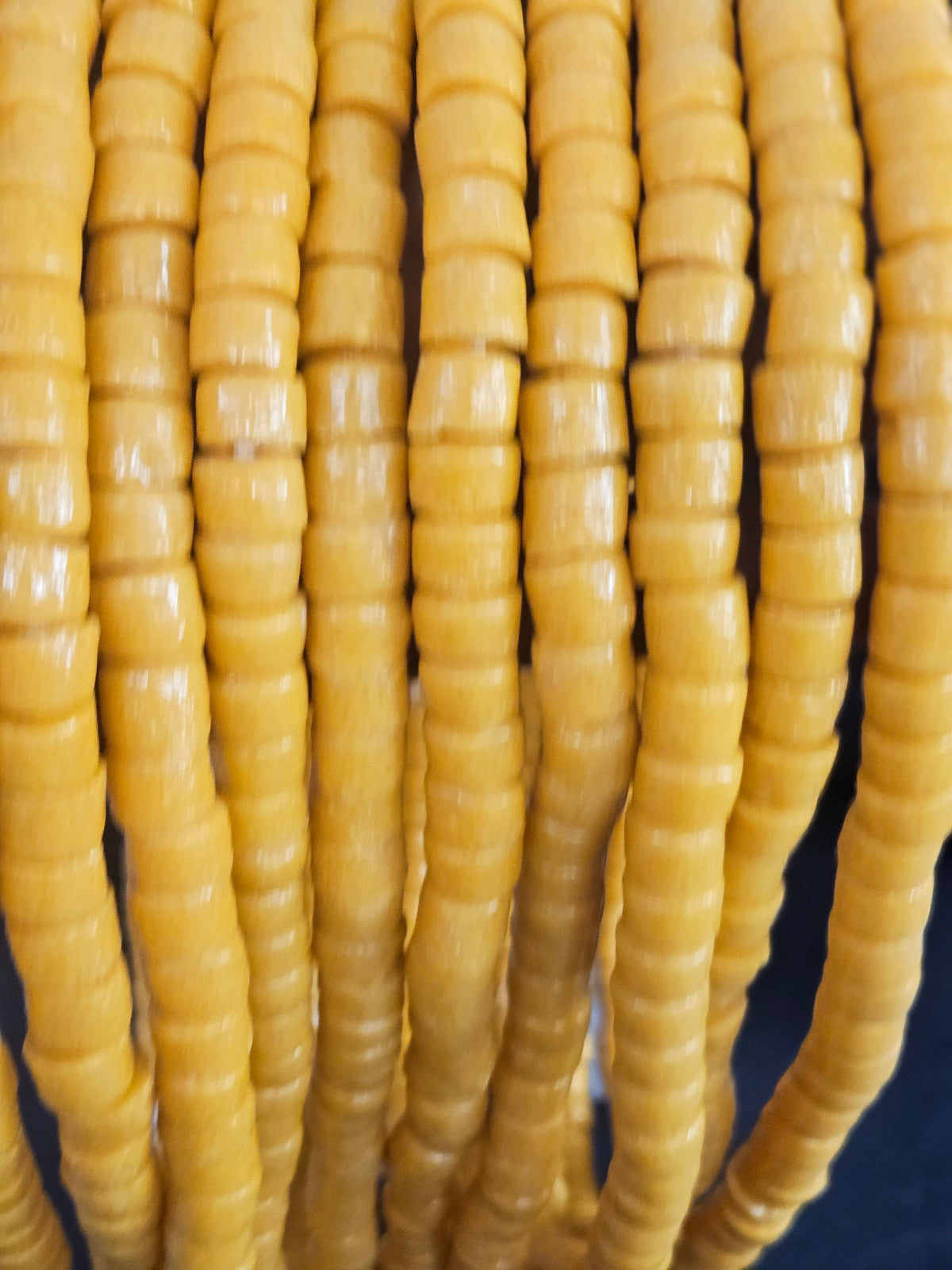 Golden Ochre Krobo Glass Beads – Bead Breakout