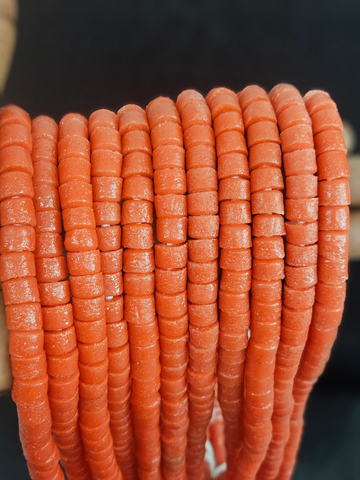 Burnt Terracotta Krobo Glass Beads – Bead Breakout