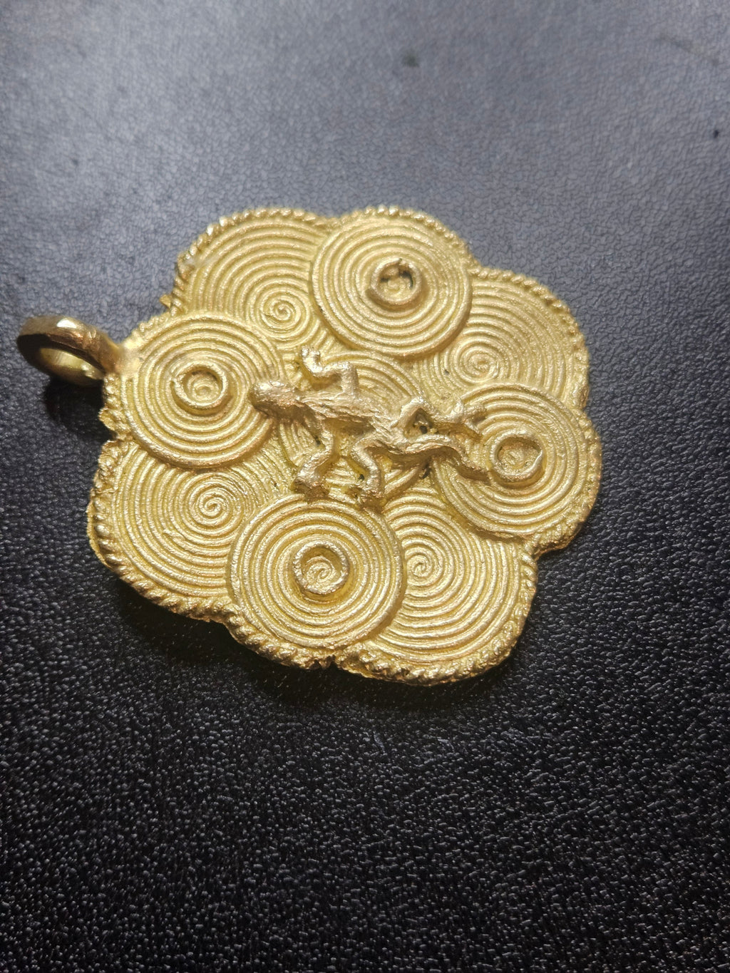 ashanti brass adinkra pendant heritage jewelry ghana