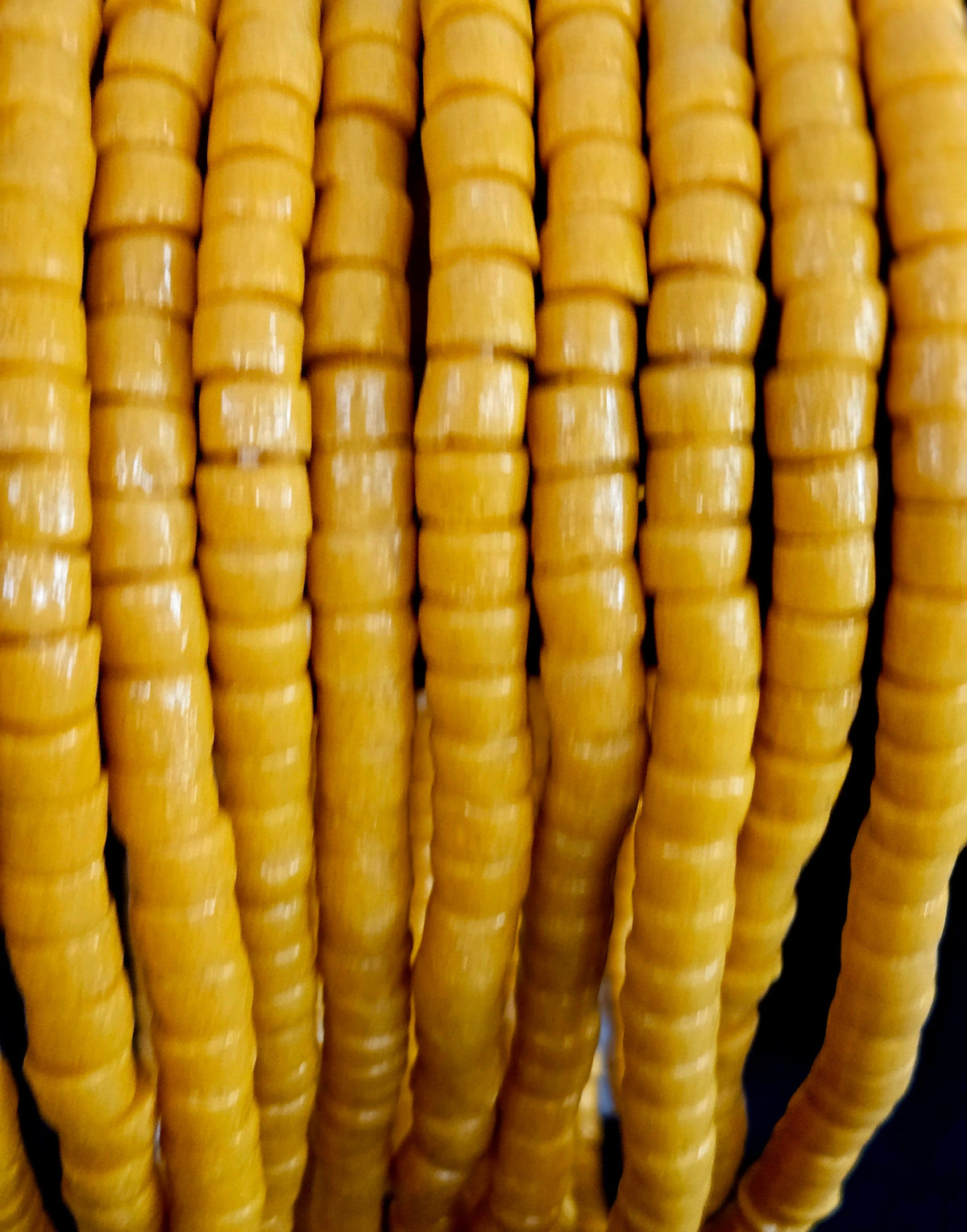 Golden Ochre Krobo Glass Beads – Bead Breakout