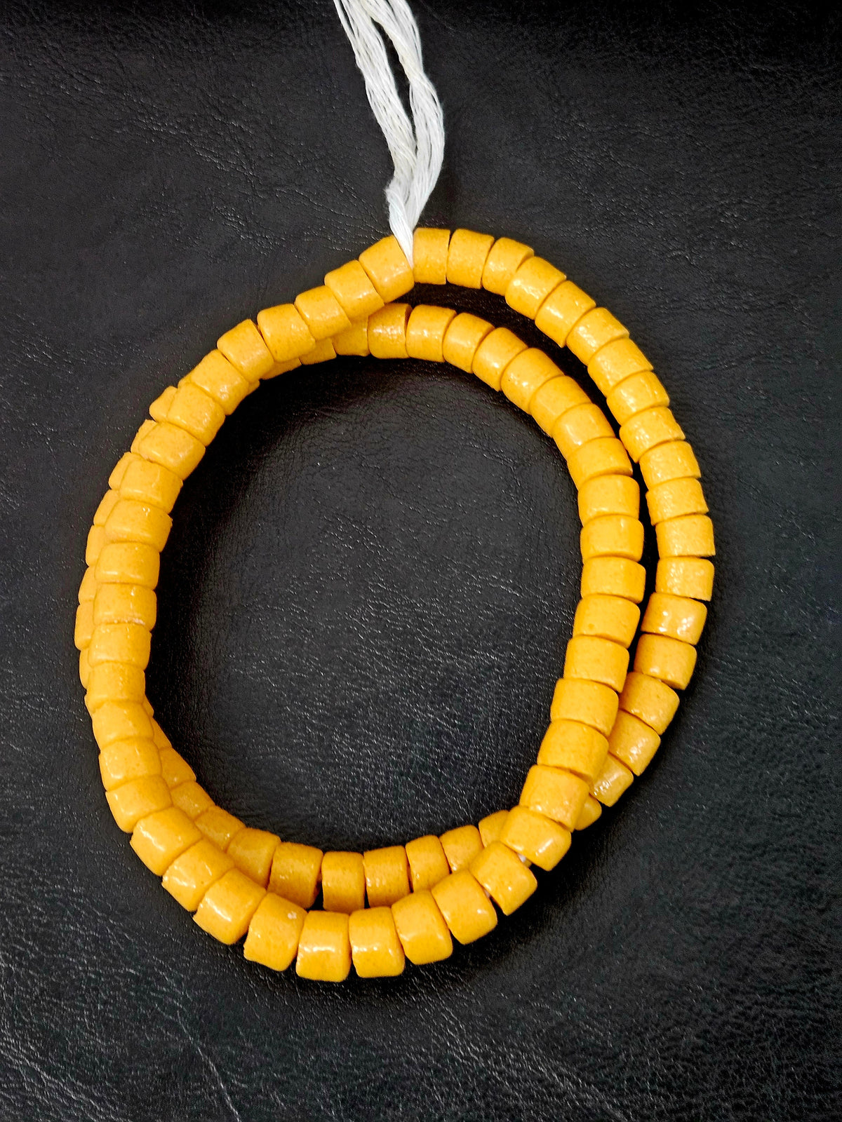 Golden Ochre Krobo Glass Beads – Bead Breakout