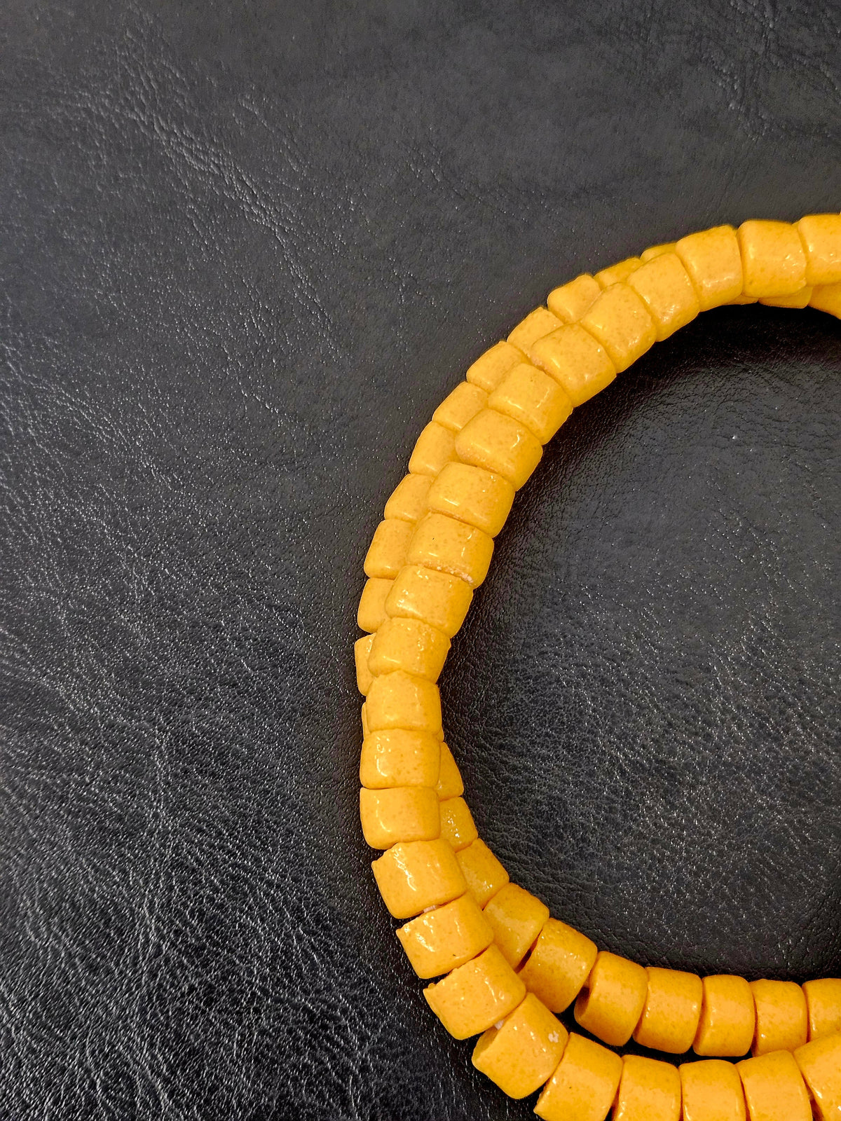 Golden Ochre Krobo Glass Beads – Bead Breakout