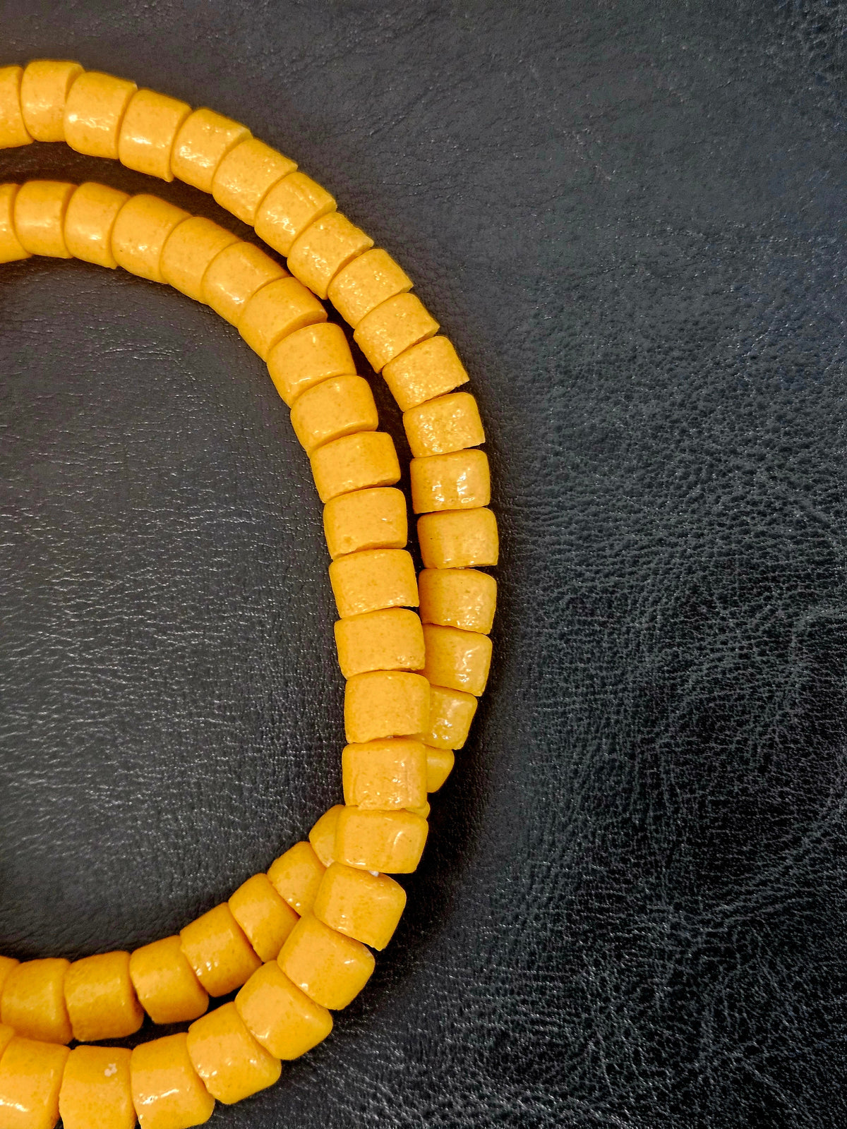 Golden Ochre Krobo Glass Beads – Bead Breakout