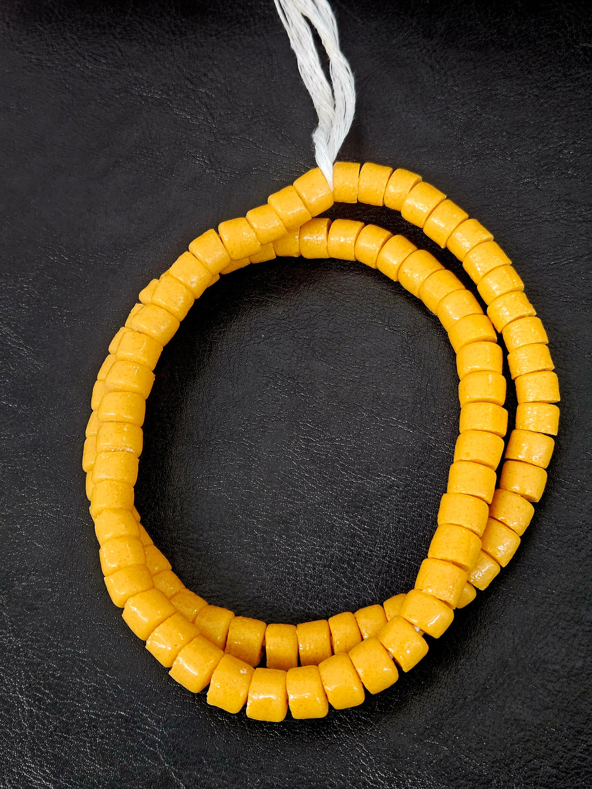 Golden Ochre Krobo Glass Beads – Bead Breakout