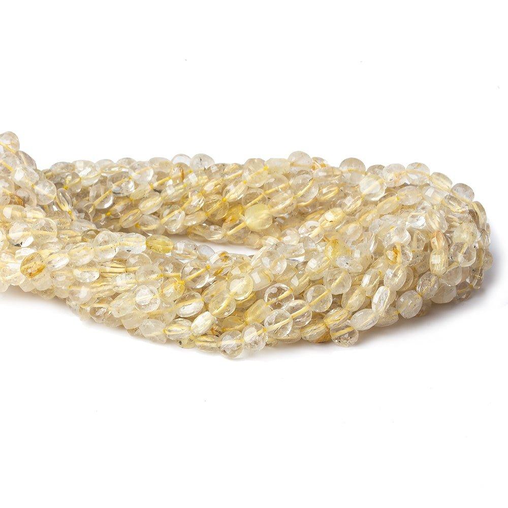 Rutilated Quartz Beads Faceted 4-5mm Coins