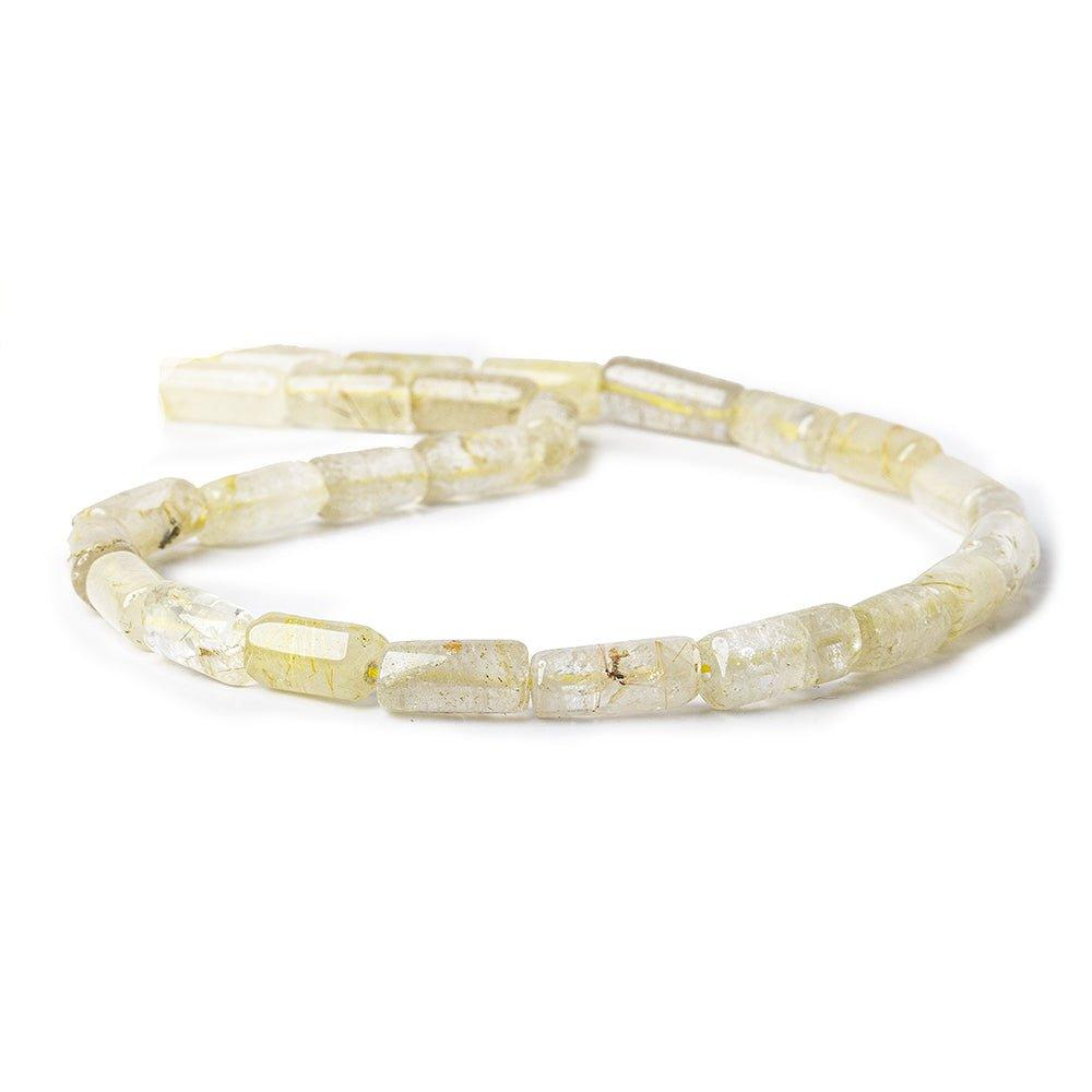 Rutilated Quartz Beads Plain Tube