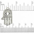 18mm x 30mm Hamsa Hand Pendant - Pew100 - Made of Pewter - Sold by the Piece