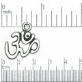 23mm x 23mm OM Pendant - Double-Sided - Made of Pewter - Symbolizes Inner Peace and Tranquility - PEW131