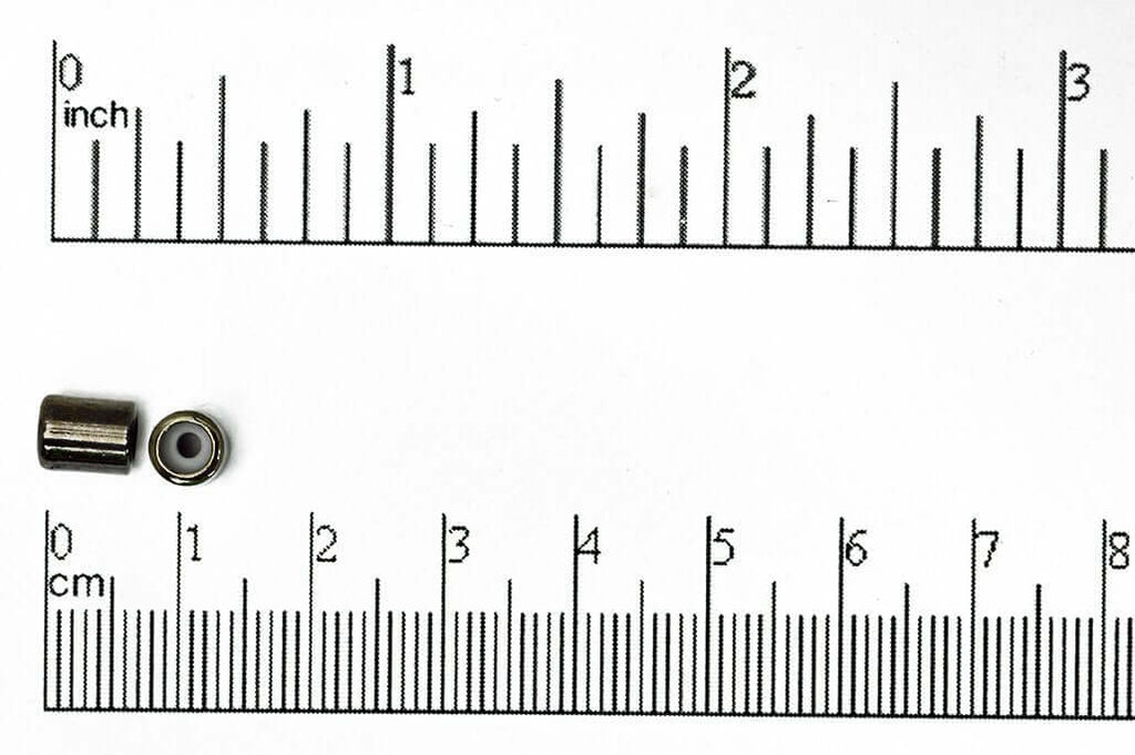 7mm x 5mm Barrel Shaped String-On Clasp w/Silicone Grommet sold by the Piece - SOC 2