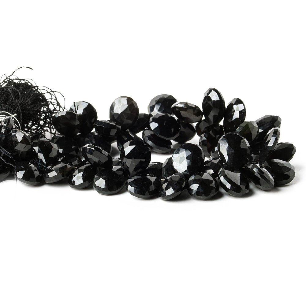 Tri-Color Agate Faceted Pear Briolette Beads, 7.5 inch