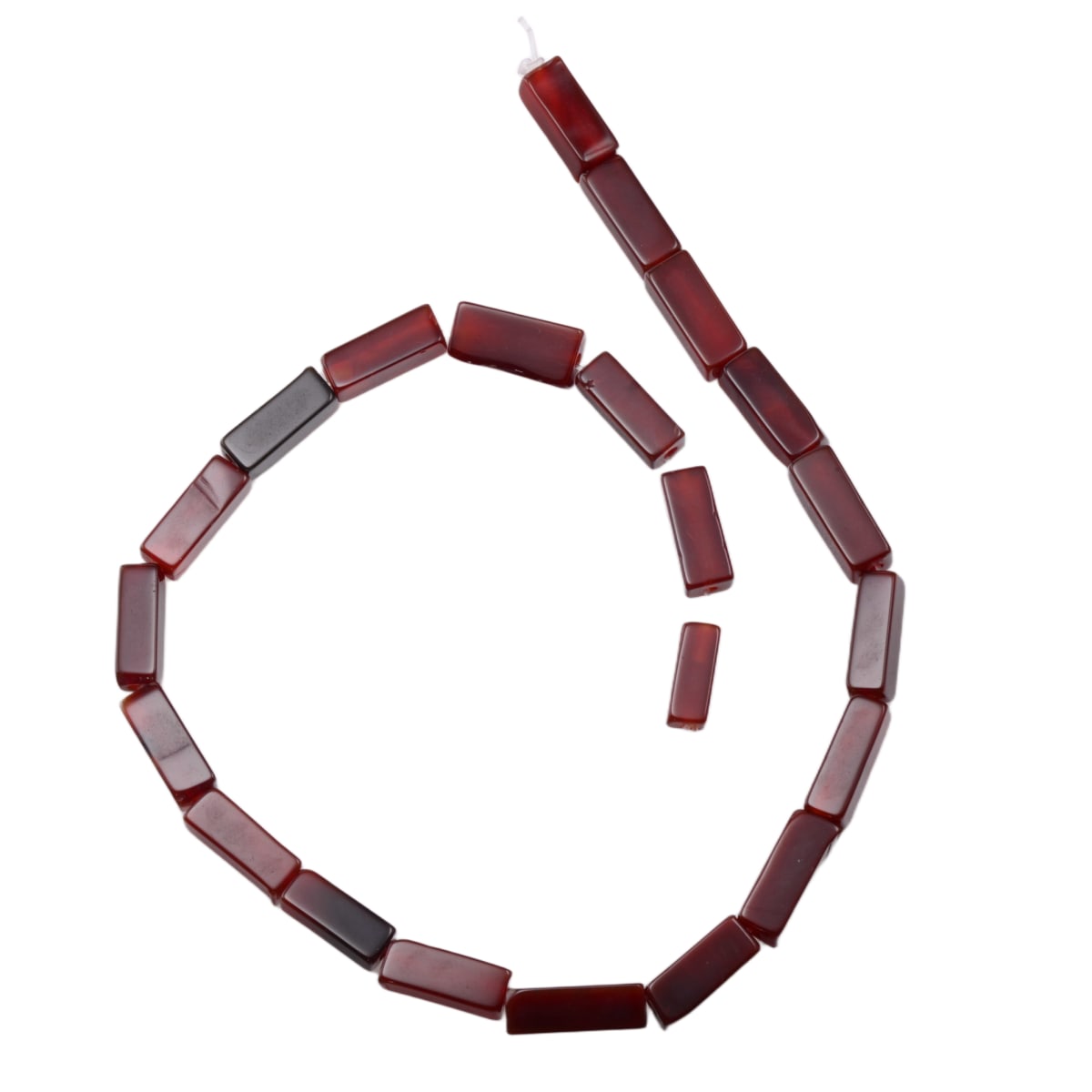 Carnelian Smooth Rectangle Beads, 14-Inch Strand