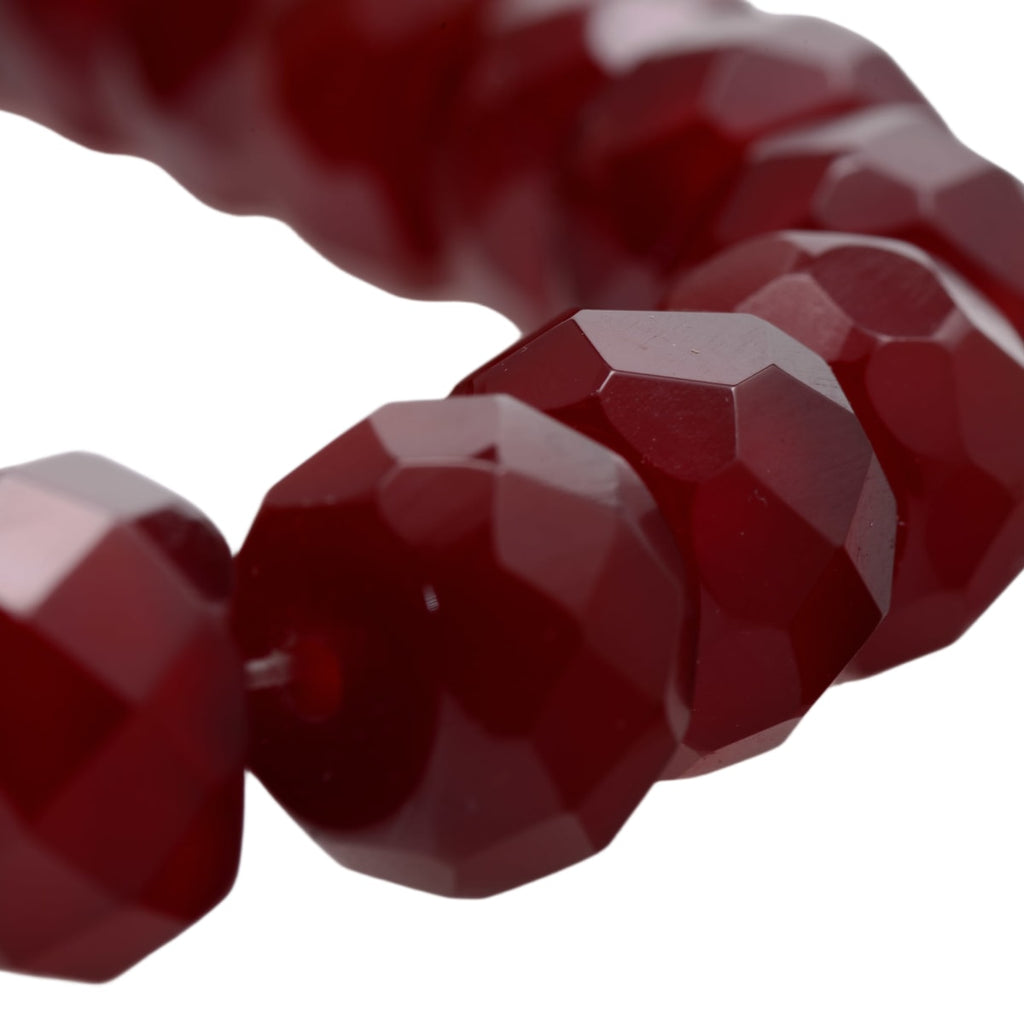 Red Garnet Faceted Rondelle Beads, 8x12mm, 50-Bead Strand